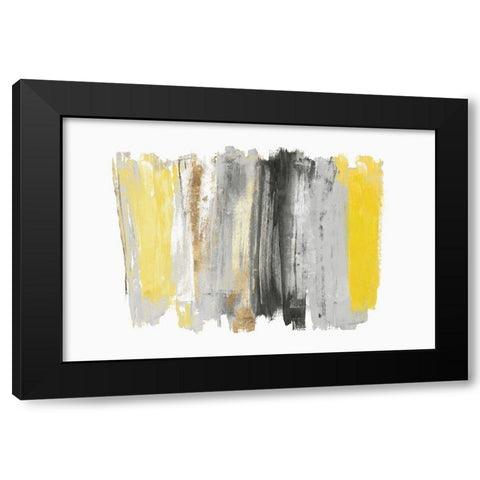 Blonde Brush Black Modern Wood Framed Art Print by Watts, Eva