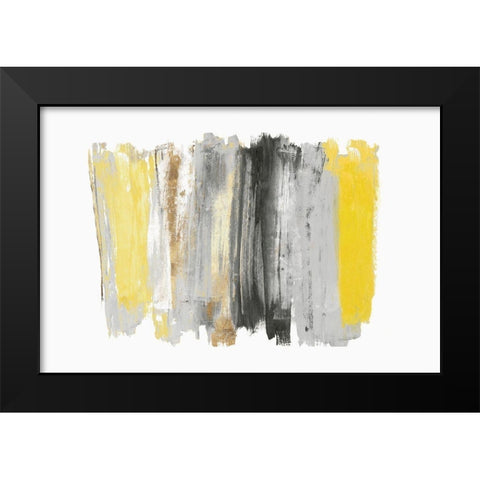 Blonde Brush Black Modern Wood Framed Art Print by Watts, Eva