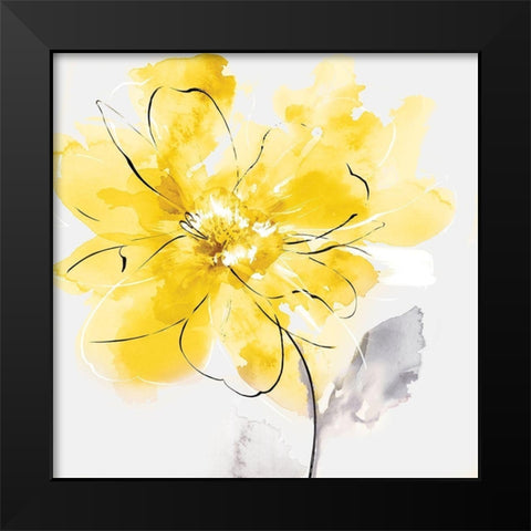 Tender Love II Yellow Version Black Modern Wood Framed Art Print by Watts, Eva