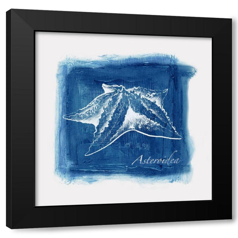 Calm Blue Ocean II Black Modern Wood Framed Art Print by Watts, Eva