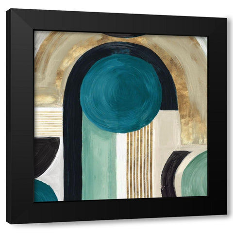 Adorning Blocks II Black Modern Wood Framed Art Print by Watts, Eva