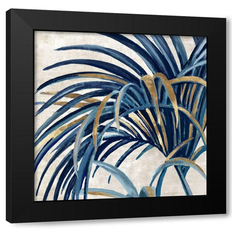 Easing Palm II Black Modern Wood Framed Art Print with Double Matting by Watts, Eva