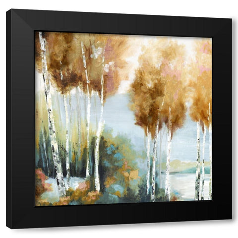 Forest Peak  Black Modern Wood Framed Art Print with Double Matting by Watts, Eva