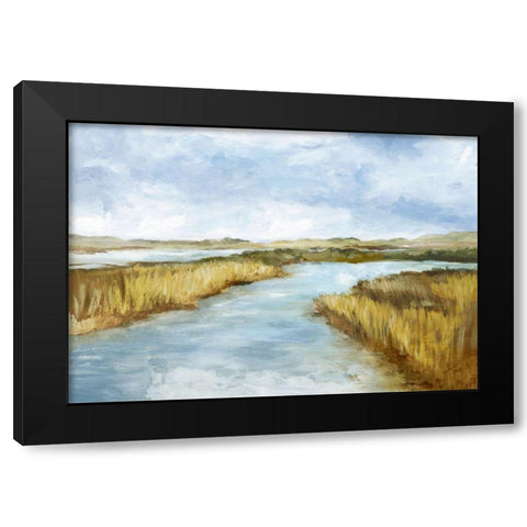 Distance Marshland Black Modern Wood Framed Art Print by Watts, Eva