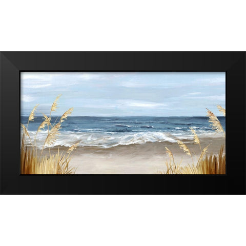 Untouched Beach Grass Black Modern Wood Framed Art Print by Watts, Eva