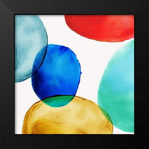 Glass Blobs II Black Modern Wood Framed Art Print by Watts, Eva