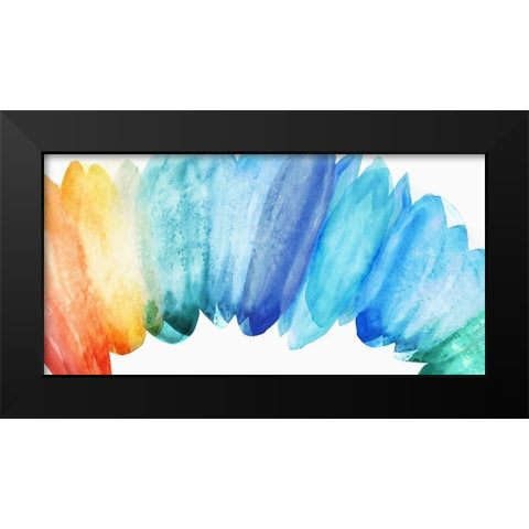 Burst of Rainbow  Black Modern Wood Framed Art Print by Watts, Eva