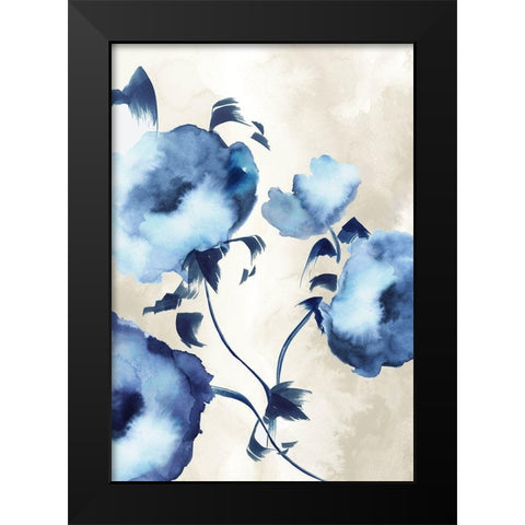 Silky Floral I  Black Modern Wood Framed Art Print by Watts, Eva