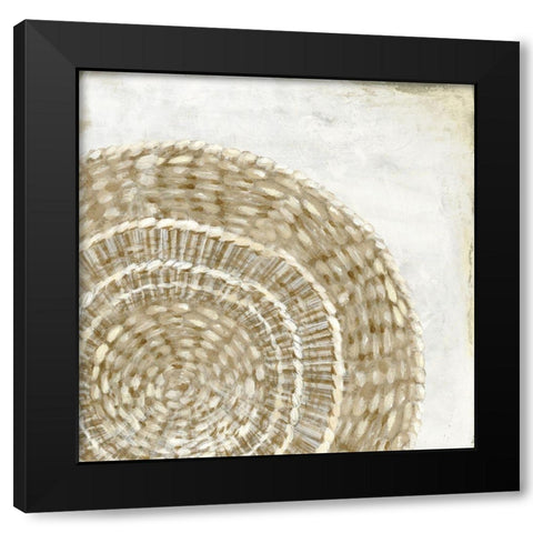 Woven Plate I  Black Modern Wood Framed Art Print with Double Matting by Watts, Eva