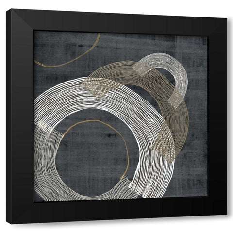 Organico Dark  Black Modern Wood Framed Art Print by Watts, Eva