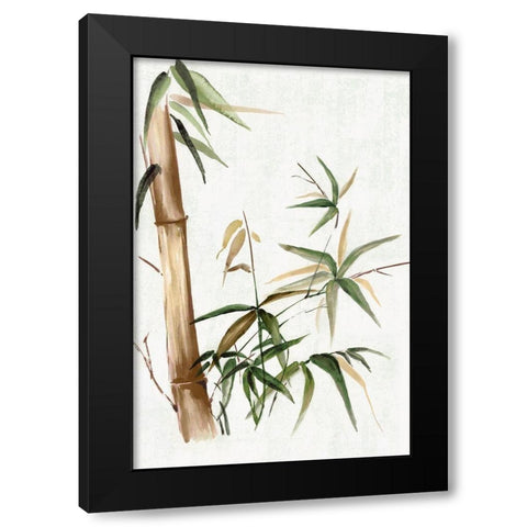 Green Bamboo I Black Modern Wood Framed Art Print by Watts, Eva