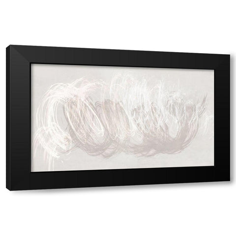 Line Vortex  Black Modern Wood Framed Art Print with Double Matting by Watts, Eva