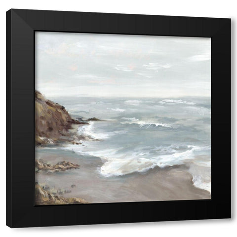 Beautiful Bay  Black Modern Wood Framed Art Print with Double Matting by Watts, Eva