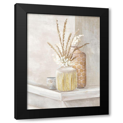 Delicate Vases II Black Modern Wood Framed Art Print with Double Matting by Watts, Eva