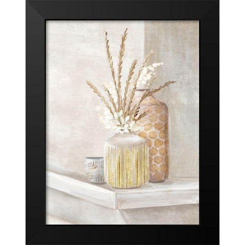 Delicate Vases II Black Modern Wood Framed Art Print by Watts, Eva