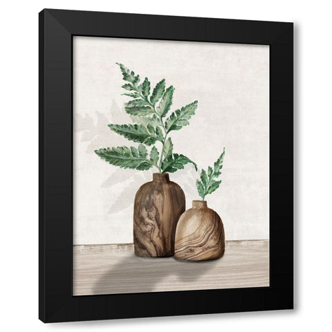 Fern and Wood I  Black Modern Wood Framed Art Print with Double Matting by Watts, Eva