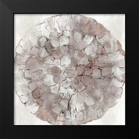 Antique Rose Plate  Black Modern Wood Framed Art Print by Watts, Eva