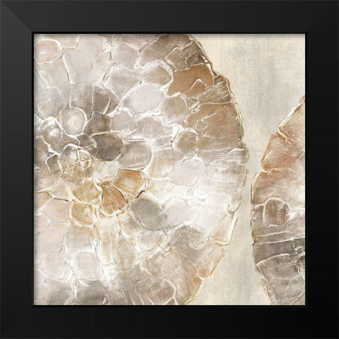 Golden Medallions I  Black Modern Wood Framed Art Print by Watts, Eva
