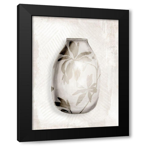 Neutral Vase I  Black Modern Wood Framed Art Print with Double Matting by Watts, Eva