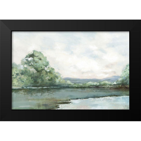 Rice Lake  Black Modern Wood Framed Art Print by Watts, Eva