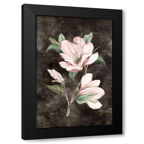 Pink Magnolia II  Black Modern Wood Framed Art Print with Double Matting by Watts, Eva