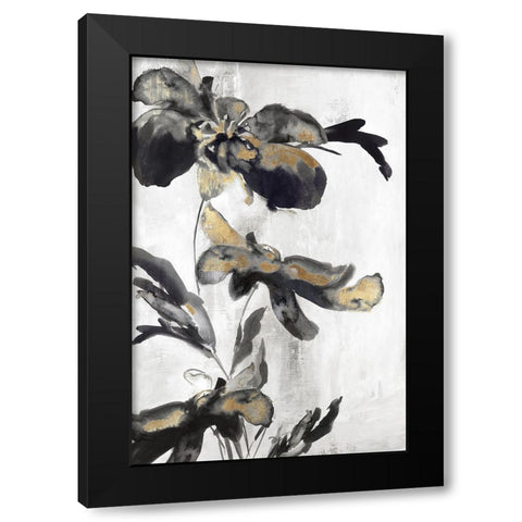 Blue Daphne II Gold Version Black Modern Wood Framed Art Print with Double Matting by Watts, Eva