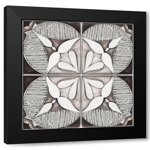 Decorative Tile I  Black Modern Wood Framed Art Print by Watts, Eva