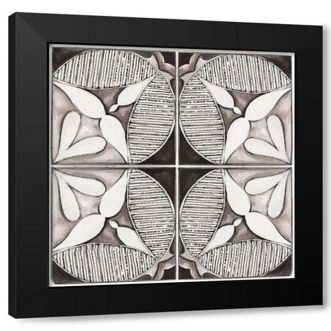 Decorative Tile II  Black Modern Wood Framed Art Print by Watts, Eva