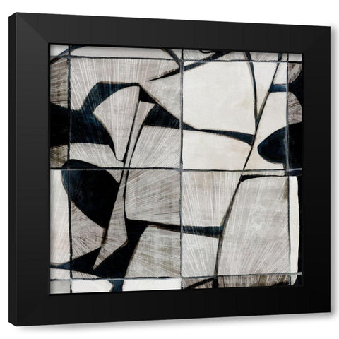 Mosaic Tile  Black Modern Wood Framed Art Print with Double Matting by Watts, Eva