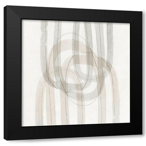 Modern Twist I  Black Modern Wood Framed Art Print with Double Matting by Watts, Eva