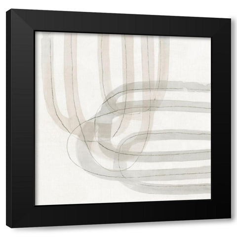 Modern Twist III Black Modern Wood Framed Art Print with Double Matting by Watts, Eva