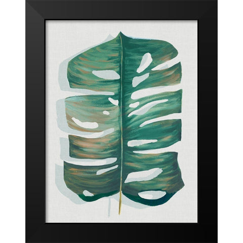 Modern Tropic Leaf III Black Modern Wood Framed Art Print by Watts, Eva