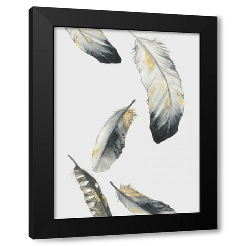 Touch of Gold I Black Modern Wood Framed Art Print with Double Matting by Watts, Eva
