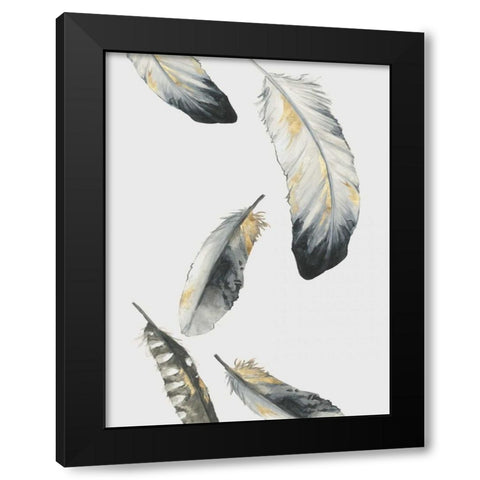 Touch of Gold I Black Modern Wood Framed Art Print by Watts, Eva