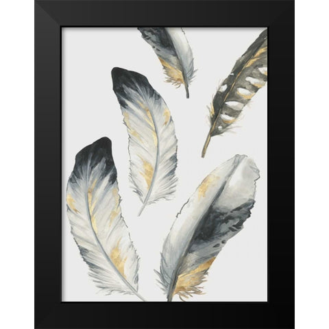 Touch of Gold II Black Modern Wood Framed Art Print by Watts, Eva