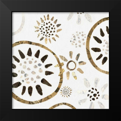Garden of Gold I Black Modern Wood Framed Art Print by Isabelle Z