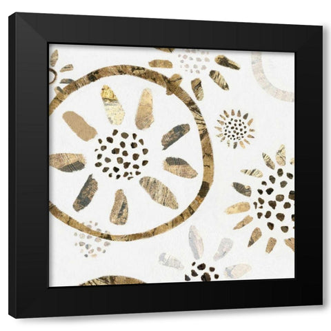 Garden of Gold II Black Modern Wood Framed Art Print by Isabelle Z
