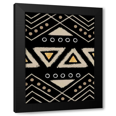 Motif II Black Modern Wood Framed Art Print by Isabelle Z