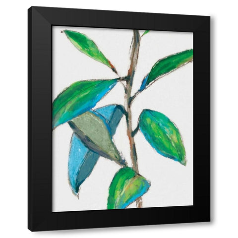 Greener Black Modern Wood Framed Art Print with Double Matting by Isabelle Z