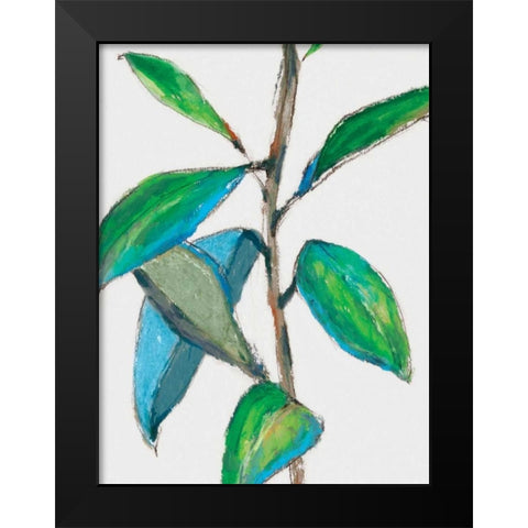 Greener Black Modern Wood Framed Art Print by Isabelle Z