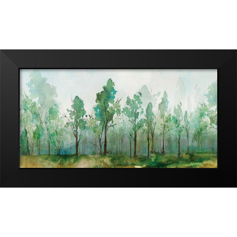 Faded Green Black Modern Wood Framed Art Print by Isabelle Z