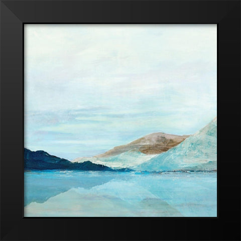 Coastal Mountains  Black Modern Wood Framed Art Print by Isabelle Z