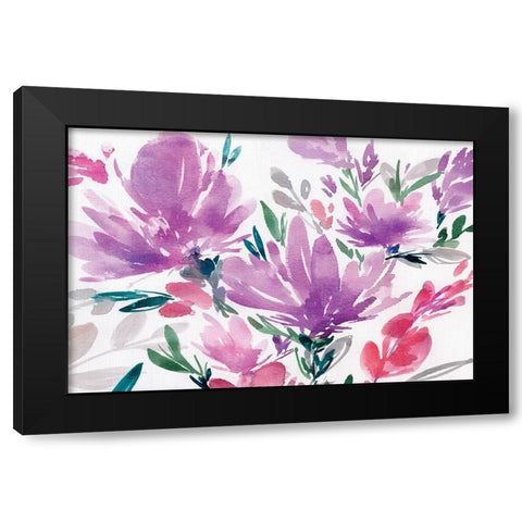 Purplicious Black Modern Wood Framed Art Print by Isabelle Z