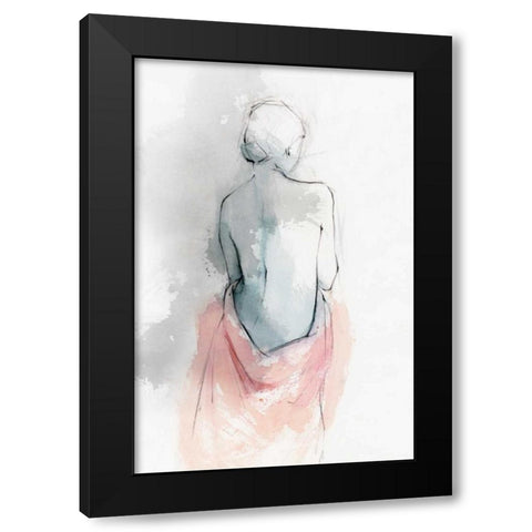 Pastel Woman I Black Modern Wood Framed Art Print with Double Matting by Isabelle Z