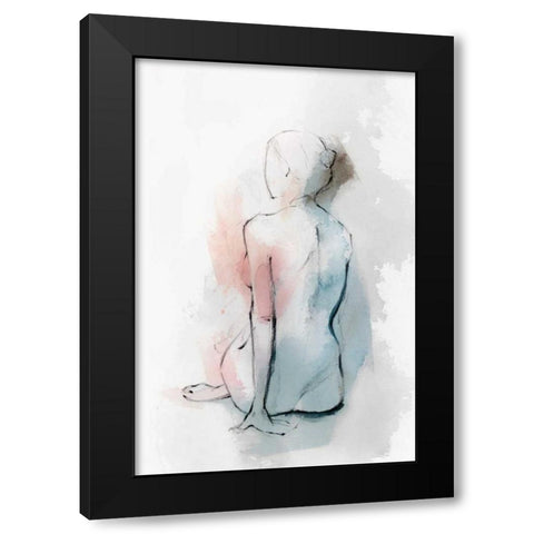 Pastel Woman II Black Modern Wood Framed Art Print with Double Matting by Isabelle Z