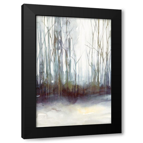 Winter Storm Black Modern Wood Framed Art Print with Double Matting by Isabelle Z