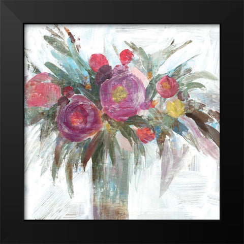 Sweet Roses II Black Modern Wood Framed Art Print by Isabelle Z