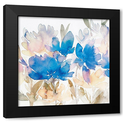 Sprouting Blossoms I Black Modern Wood Framed Art Print with Double Matting by Isabelle Z
