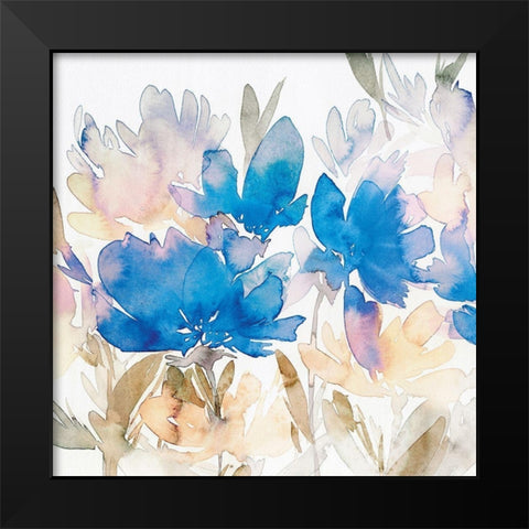 Sprouting Blossoms I Black Modern Wood Framed Art Print by Isabelle Z