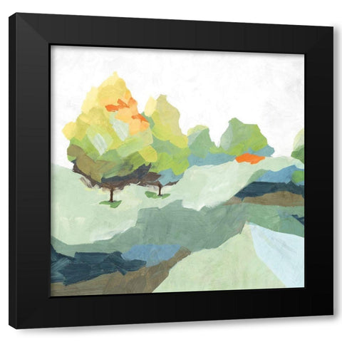 Blocked II Black Modern Wood Framed Art Print by Isabelle Z